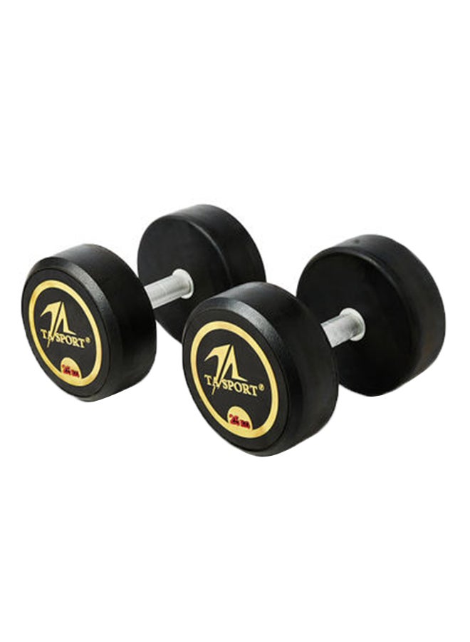 TA SPORT - Rubber Round Dumbbells 2 x 25kg - Image 1