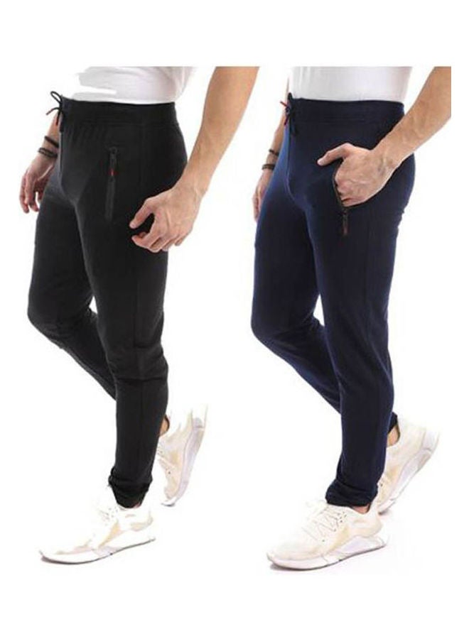 Caesar Bundle Of 2 Casual Mid Rise Solid Sweatpants Multicolour  - Image 2