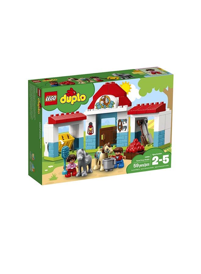 LEGO - 10868 59-Piece Duplo Town Farm Pony Stable Building Block Kit 10868 - Image 1