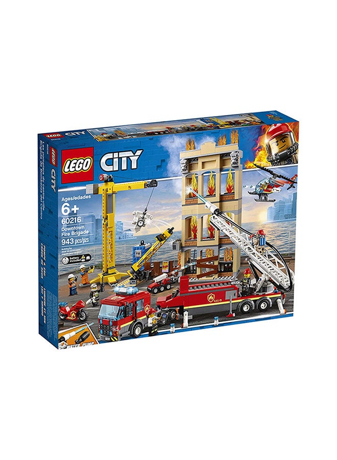 LEGO 60216 943-Piece City Downtown Fire Brigade With 7 Minifigures Building Set 60216 6+ Years  - Image 5