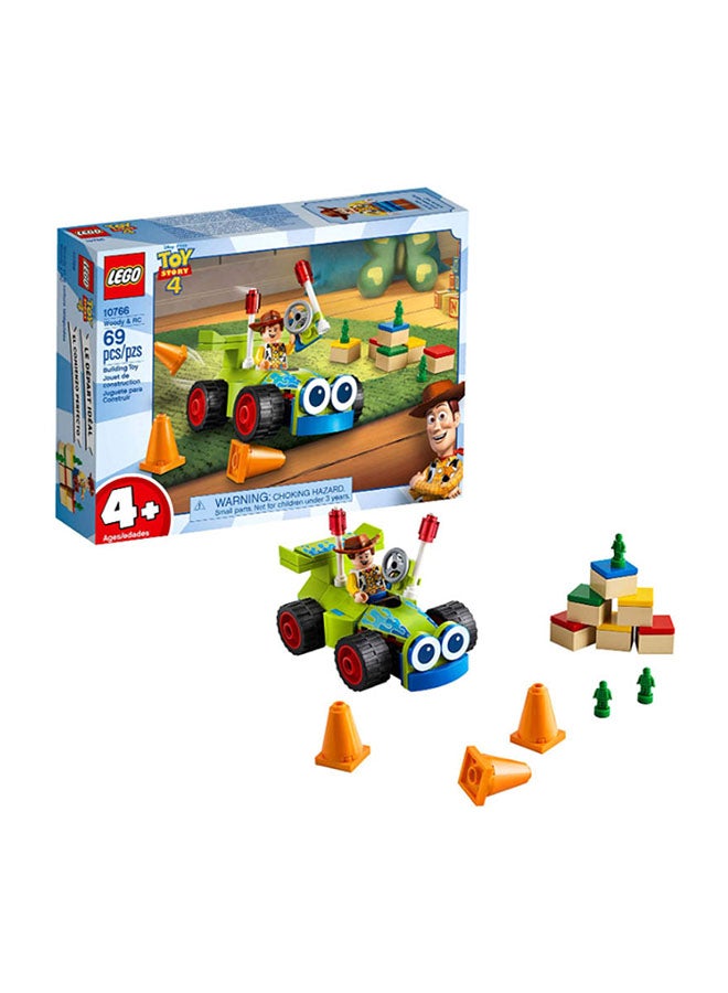 ليغو مجموعة توي ستوري 4 وودي وآر سي مكونة من 69 قطعة - Image 1