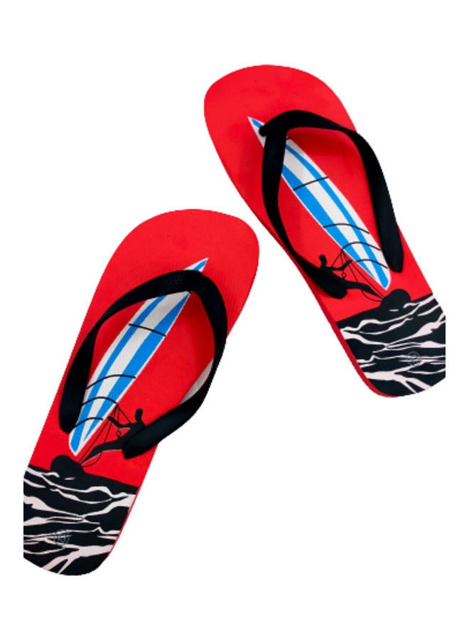 Beach Theme Printed Flip Flops Multicolour - Image 2