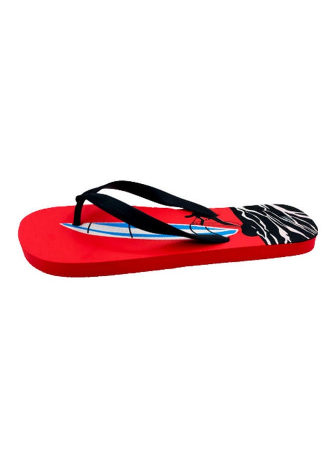 Beach Theme Printed Flip Flops Multicolour - Image 1