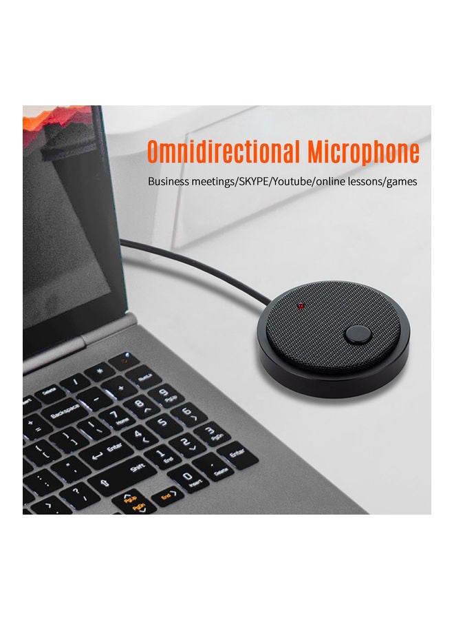 Wired USB Desktop Omnidirectional Microphone Black - Image 3