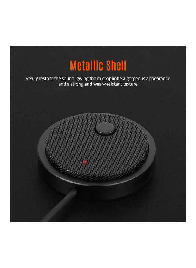 Wired USB Desktop Omnidirectional Microphone Black - Image 5