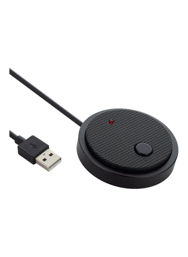 Wired USB Desktop Omnidirectional Microphone Black - Image 1