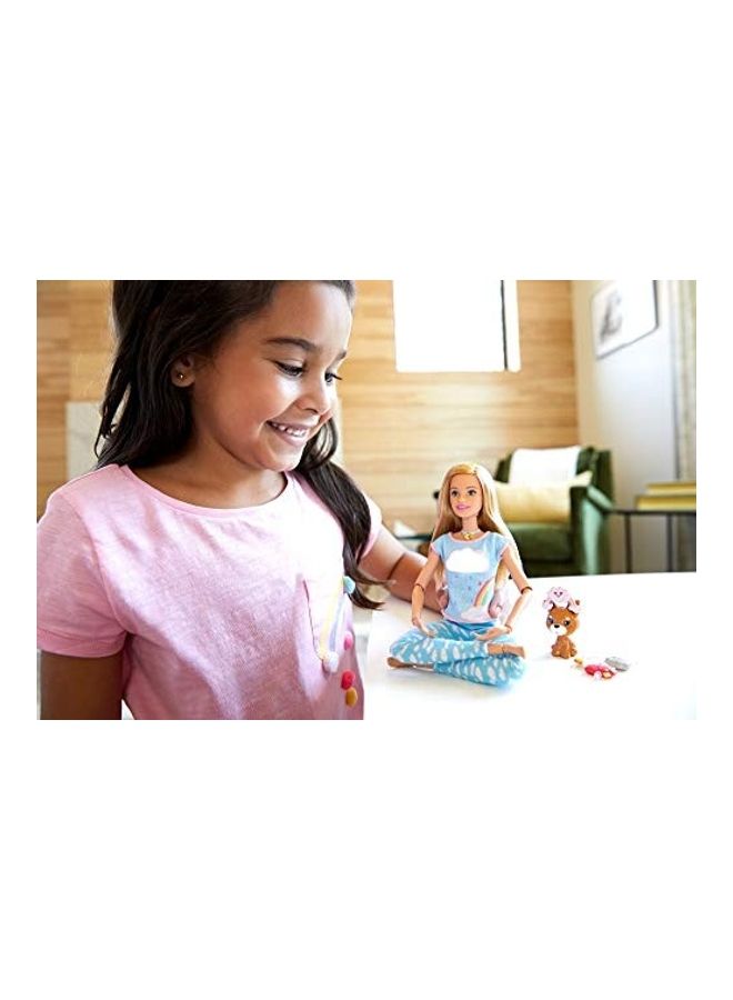 Barbie - Breathe With Me Blonde Meditation Doll With 5 Lights, Puppy And 4 Emoji Accessories, Gift For Kids 3 To 8 Years Old 5 X 5 X 5inch - Image 1