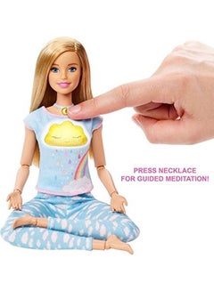 Breathe With Me Blonde Meditation Doll With 5 Lights, Puppy And 4 Emoji Accessories, Gift For Kids 3 To 8 Years Old 5 X 5 X 5inch