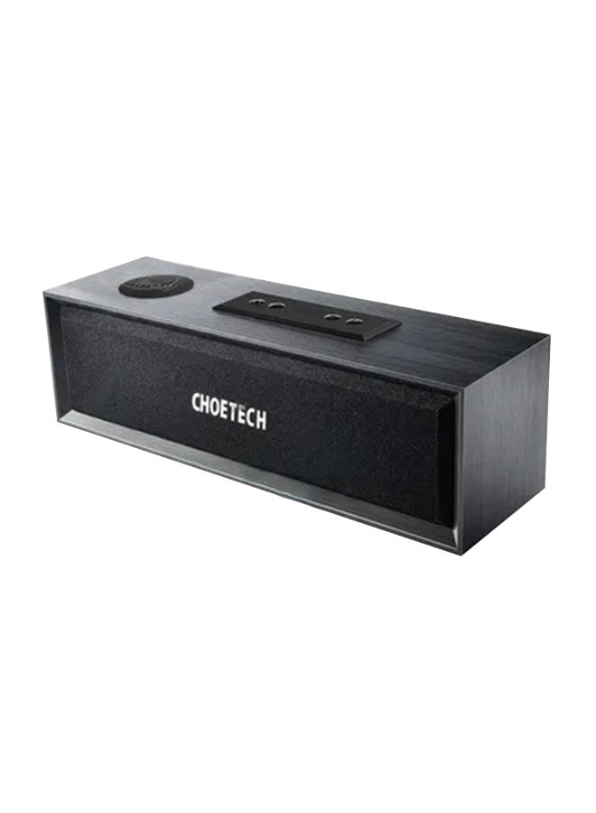 Bluetooth Speaker With Wireless Charging Support For Qi-Enabled Devices Black