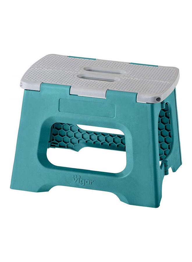 Vigar Compact Stool Turquoise White 23cm - Image 1