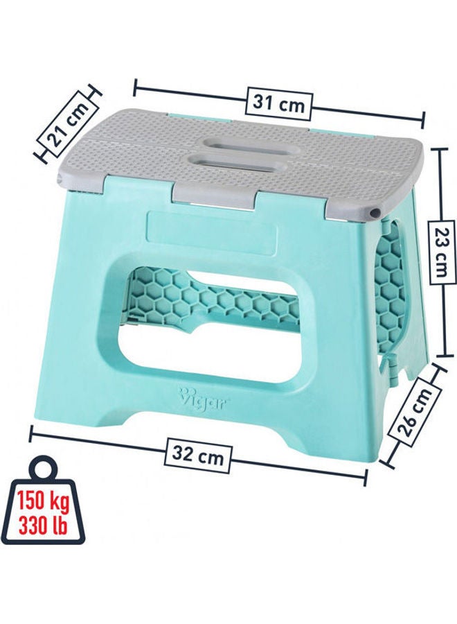 Vigar Compact Stool Turquoise White 23cm - Image 2