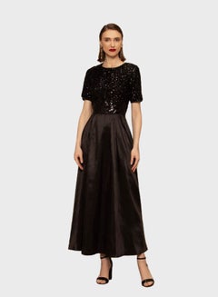 Plain Party Chic Maxi Dress Black