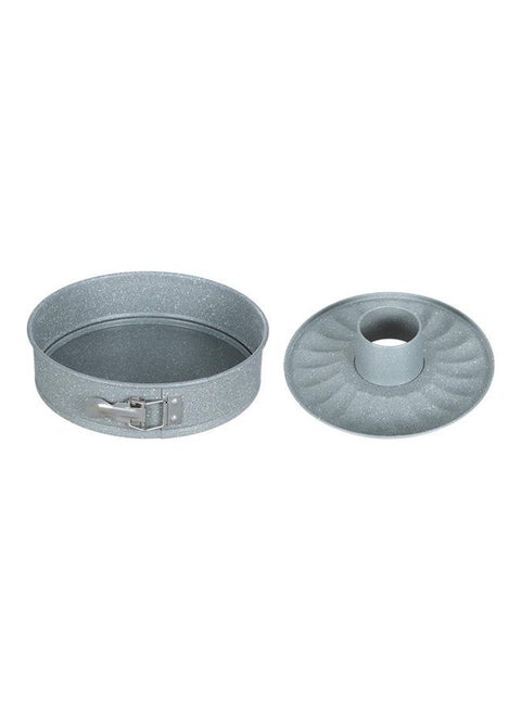 Granite Springform Cake With 2  Bottoms Pan Grey 26cm