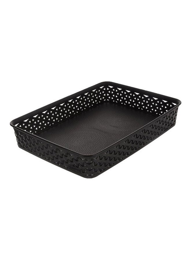 Curver A4 Size My Style Small Tray For Phone Or Papers Dark Brown 35.8 x 26.2 x 6cm - Image 1