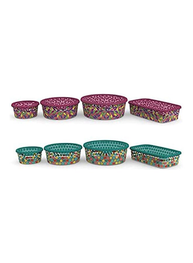 Curver Deco Chef Round Plastic Storage Container Multicolour 13 x 13 x 6.8cm - Image 2