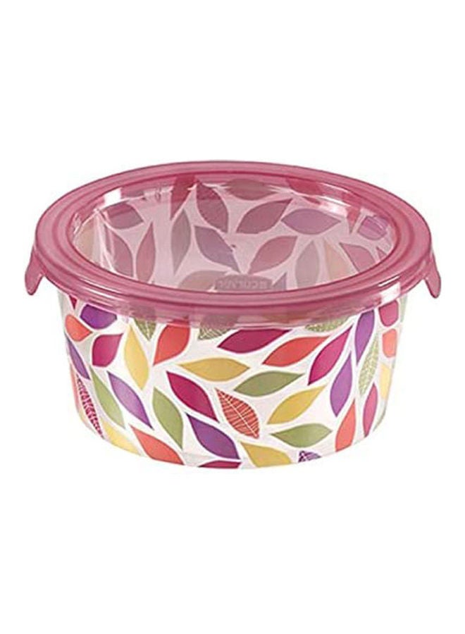 Curver Deco Chef Round Plastic Storage Container Multicolour 13 x 13 x 6.8cm - Image 1