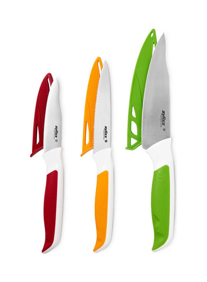 زيليس طقم سكاكين كومفورت مكون من 3 قطع متعدد الألوان