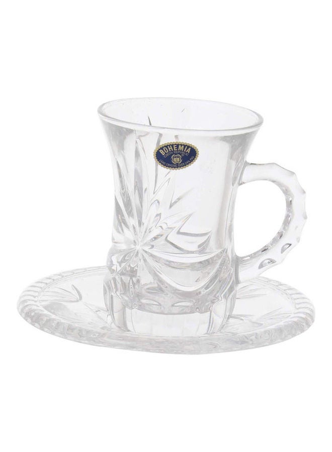 BOHEMIA Coffee Set, 6+6 Pieces Clear ‎15.4 x 8.9 x 3.7cm  - Image 2
