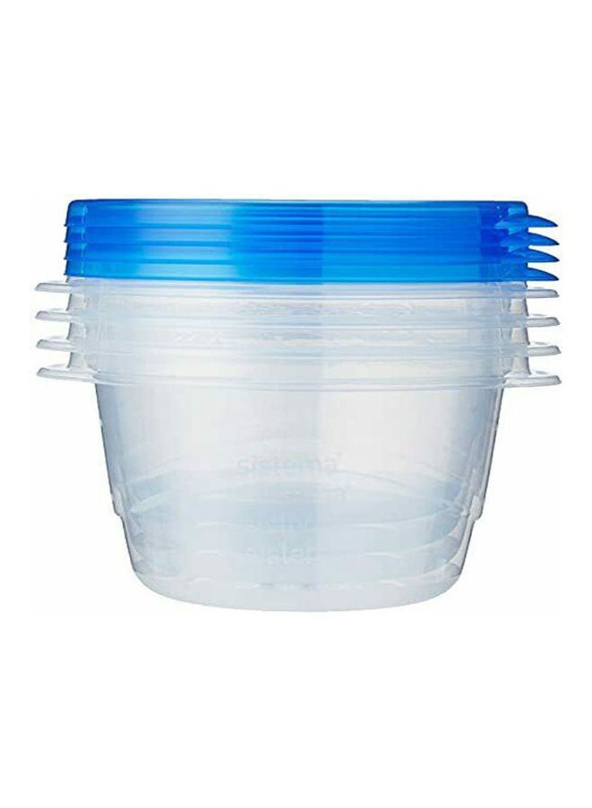 sistema Small Bowl 4 Pack Food Storage Containers Blue 760ml - Image 1