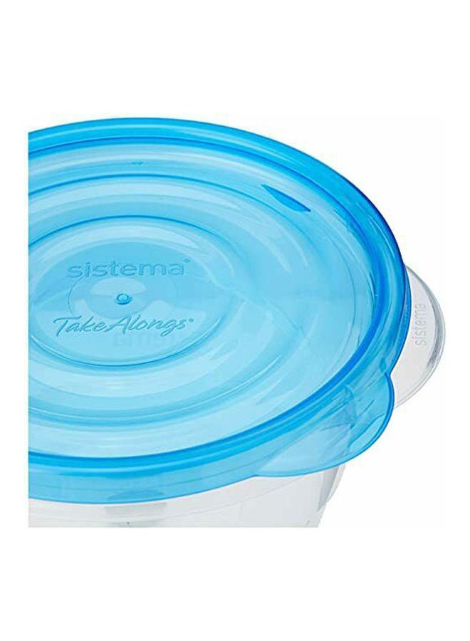 sistema Small Bowl 4 Pack Food Storage Containers Blue 760ml - Image 3