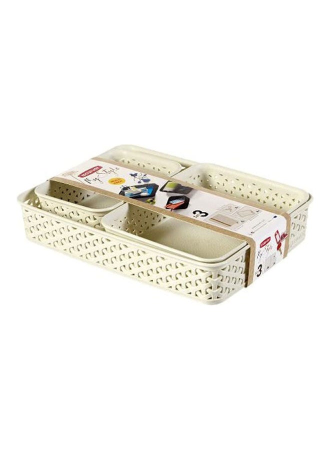 Curver Storage Box/Basket Beige 35.3 x 25.7 x 6.5cm