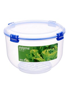 Klip It Plus Round Food Container With Lid Blue 3.5Liters