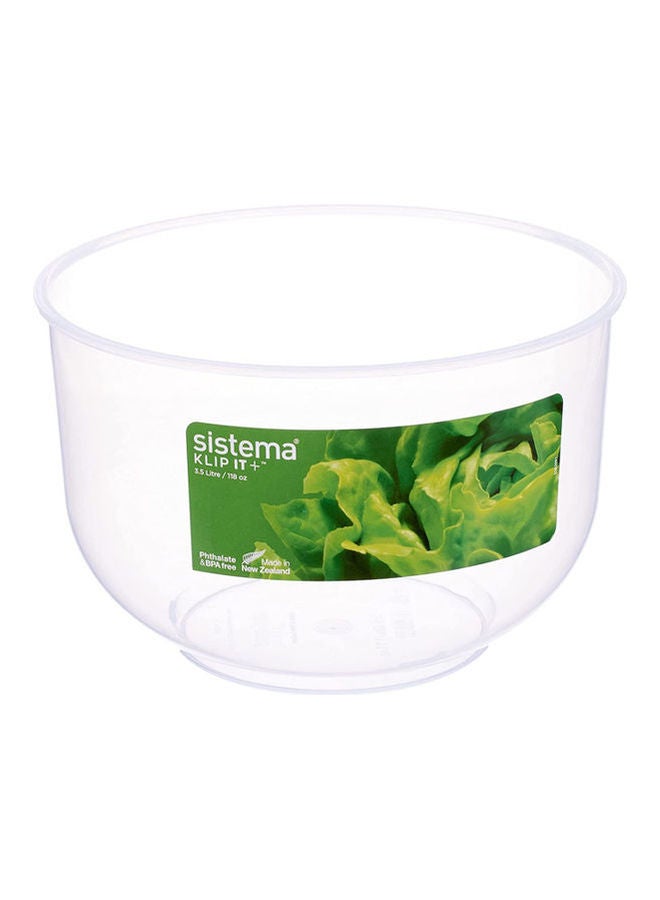 sistema - Klip It Plus Round Food Container With Lid Blue 3.5Liters - Image 1