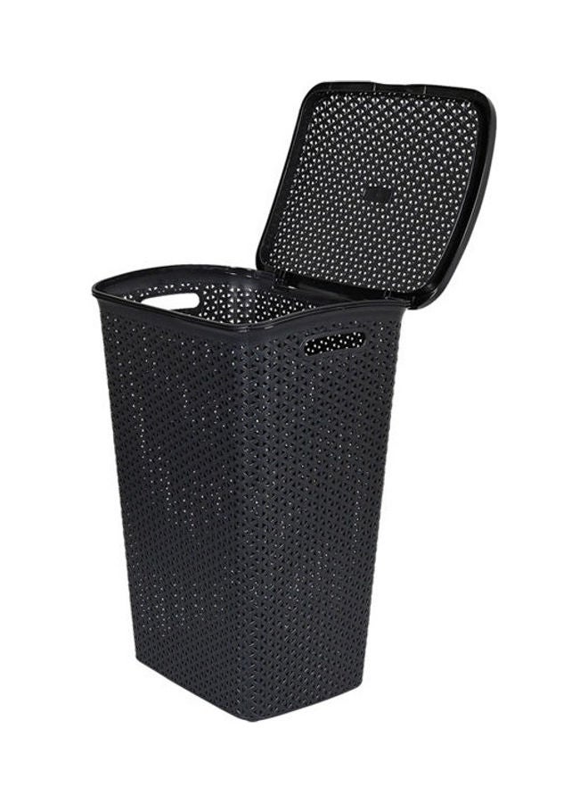 Curver Rattan Wasmand Black-White 33 x 42 x 59cm - Image 1