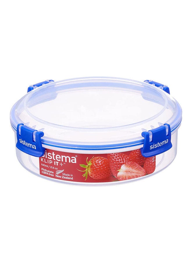 سيستيما حافظة مستديرة كليب إت بلس من البولي بروبيلين أزرق 640 ML - Image 2