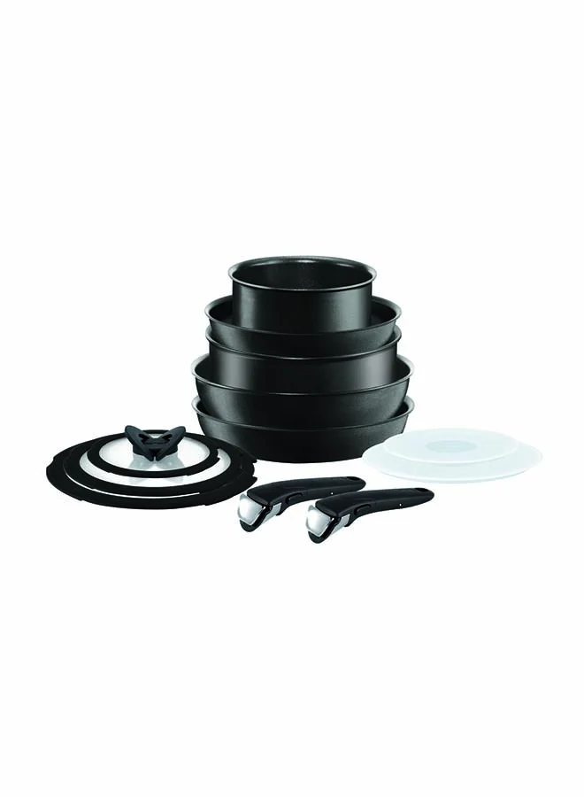 Tefal 12-Piece Ingenio Expertise Non-Stick Durable Design And Removable Handles Induction Base Complatiblity Cookware Set Includes Cooking Set With Lids