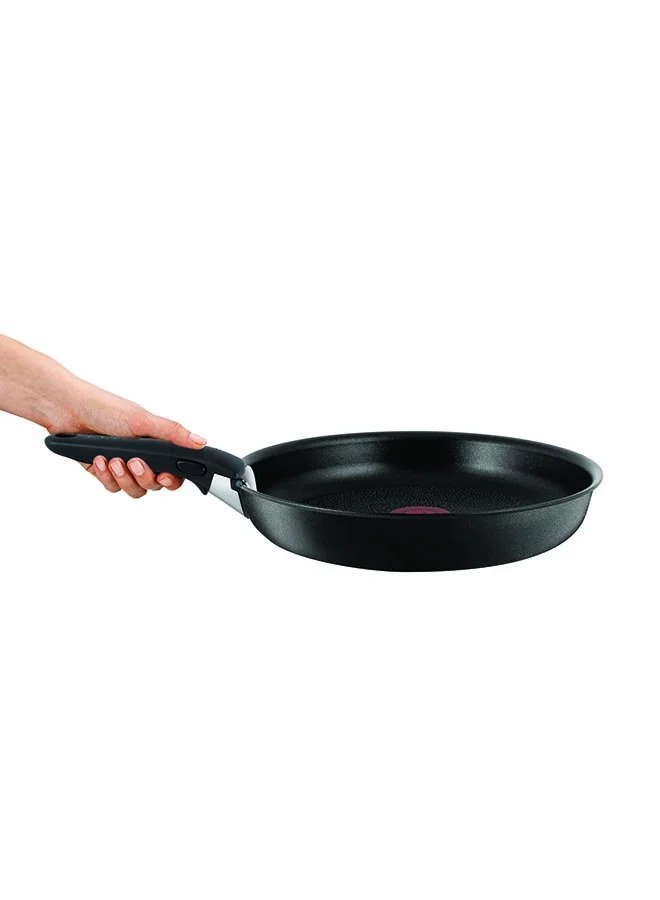 Tefal 12-Piece Ingenio Expertise Non-Stick Durable Design And Removable Handles Induction Base Complatiblity Cookware Set Includes Cooking Set With Lids Black/White 28cm