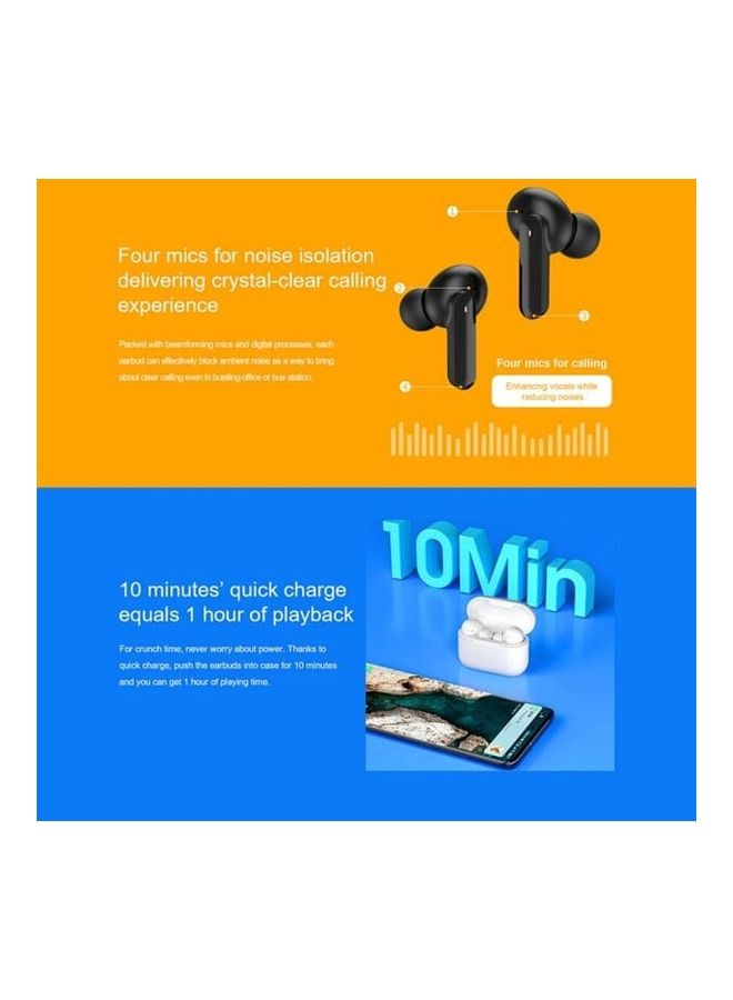 QCY - T10 True Wireless Earbuds White - Image 1