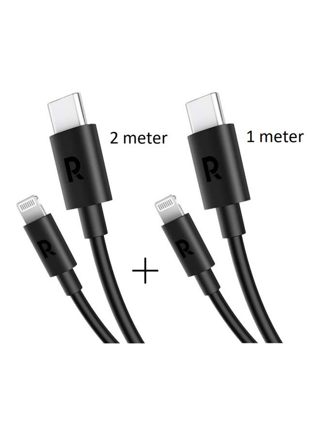 RAVPOWER 2-In-1 Cable Combo Black  - Image 1