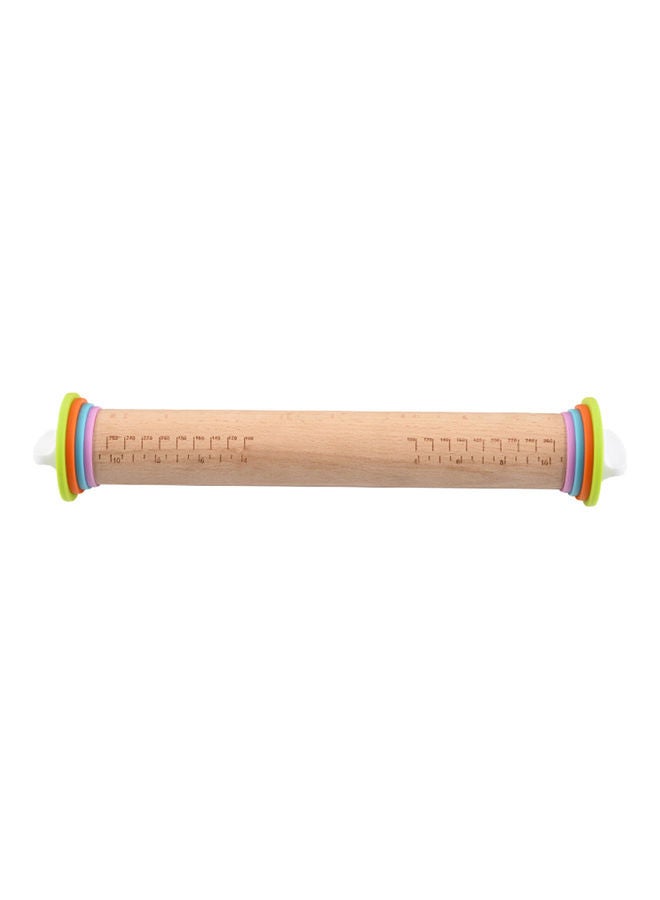 Deo King Adjustable Beech Rolling Pin With Removable Ring Multicolour - Image 1