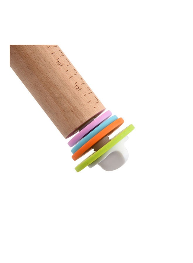 Deo King Adjustable Beech Rolling Pin With Removable Ring Multicolour - Image 3