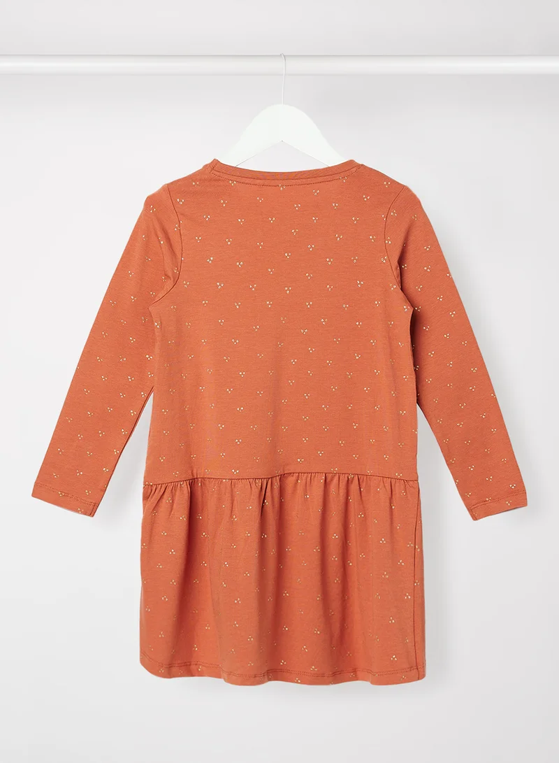 NAME IT Kids/Teen Dot Print Dress Orange