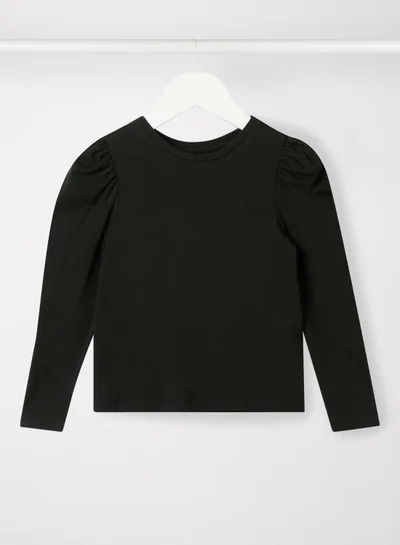 ONLY Girls Puff Sleeve Top Black