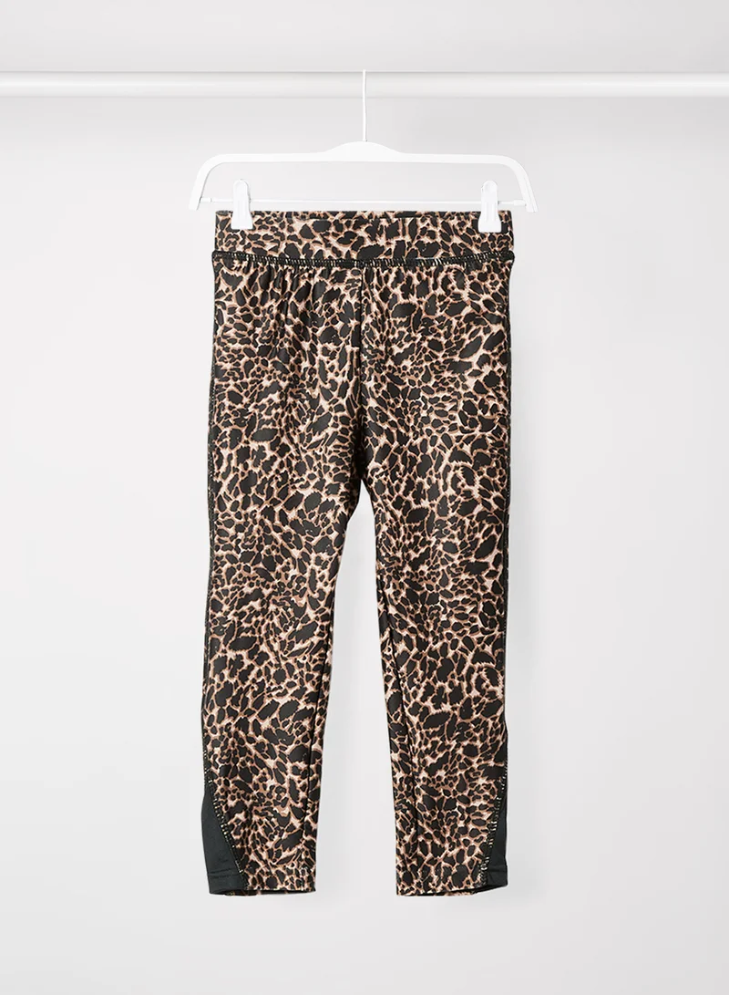 ONLY Kids/Teen Animal Print Leggings Brown