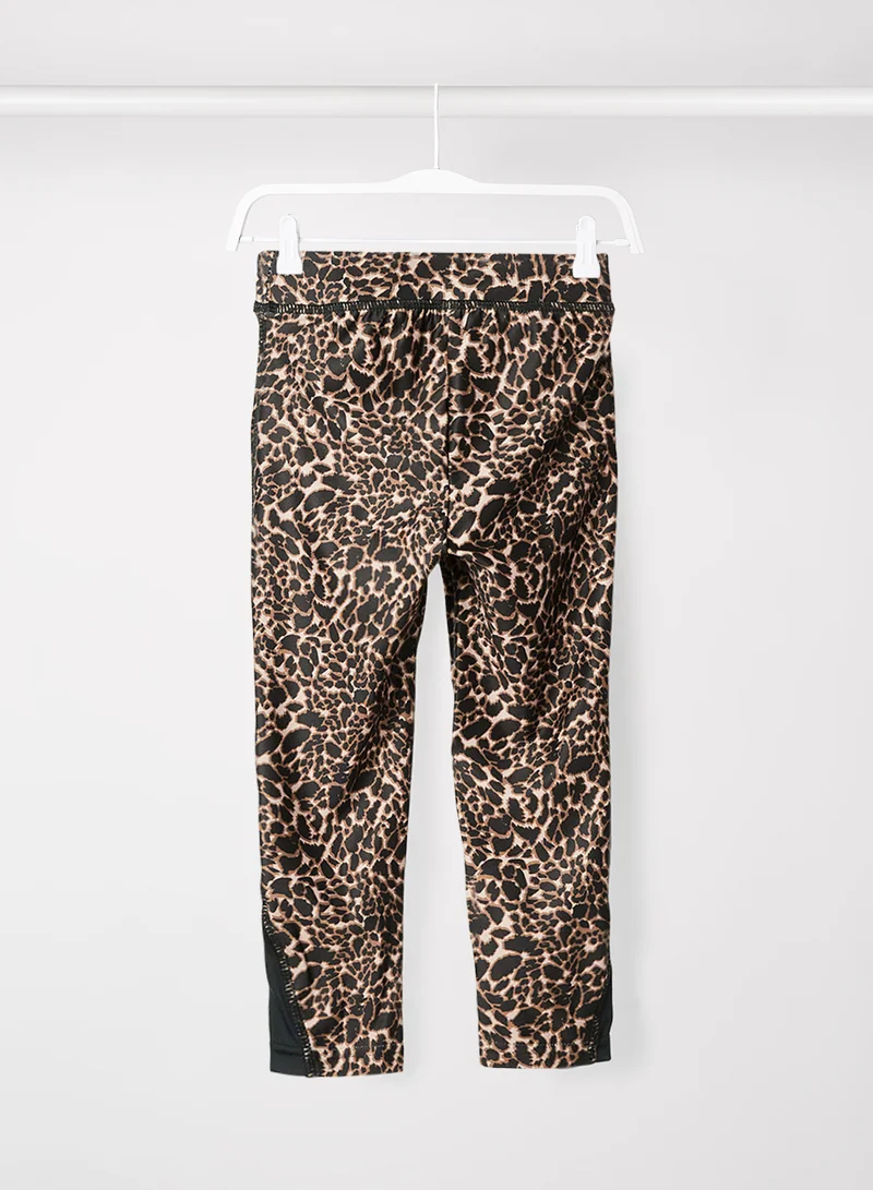ONLY Kids/Teen Animal Print Leggings Brown