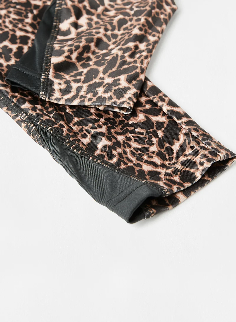 ONLY Kids/Teen Animal Print Leggings Brown