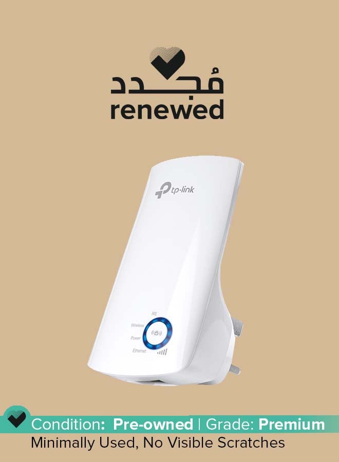 تي بي لينك مُجدد - أداة تمديد نطاق الواي فاي بسرعة 300 ميجابت في الثانية تناسب جميع الأجهزة طراز TL-WA850RE أبيض - Image 1