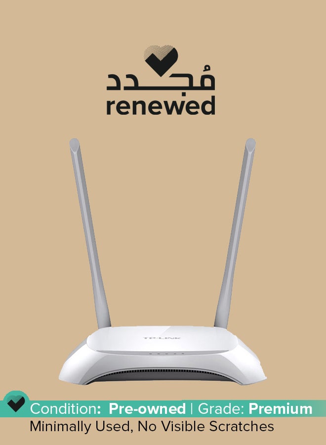 تي بي لينك مُجدد - راوتر لاسلكي بسرعة 300 ميجابت في الثانية طراز TL-WR840N أبيض - Image 1