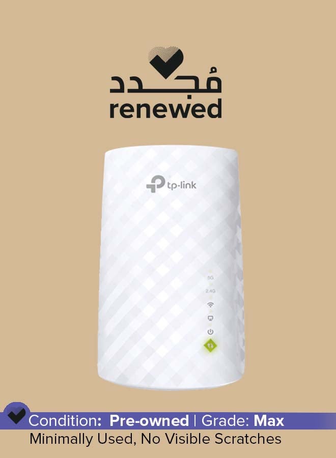 TP-LINK Renewed - RE200 AC750 Dual Band Wi-Fi Range Extender White  - Image 1