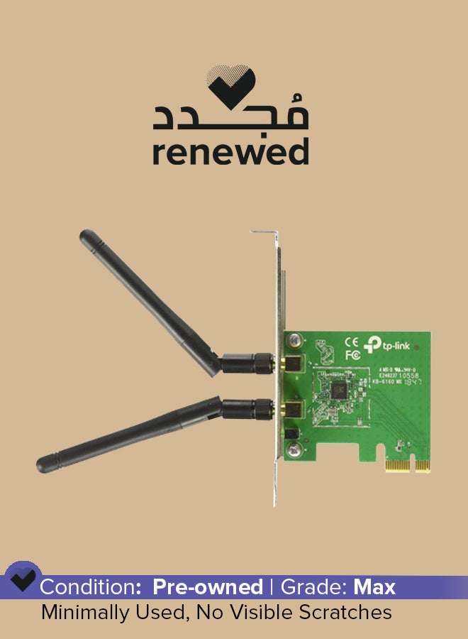 تي بي لينك مُجدد - محول لاسلكي بواجهة N Pci إكسبرس أخضر/أسود - Image 1