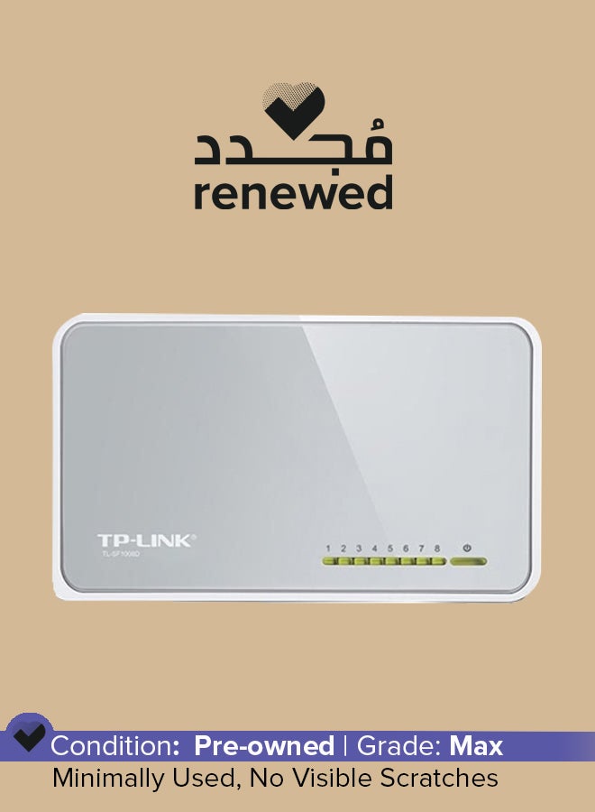 TP-LINK Renewed - 8-Port 10/100Mbps Desktop Switch White - Image 1