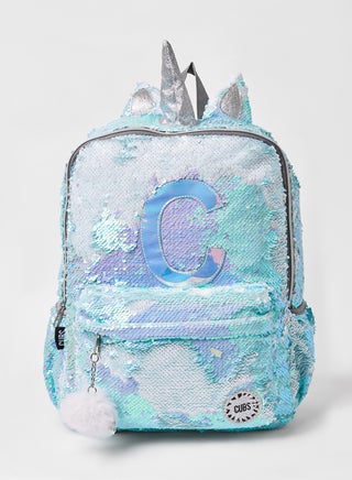 All-Over Sequin Unicorn Backpack Blue - v1633074223/N50794201A_1