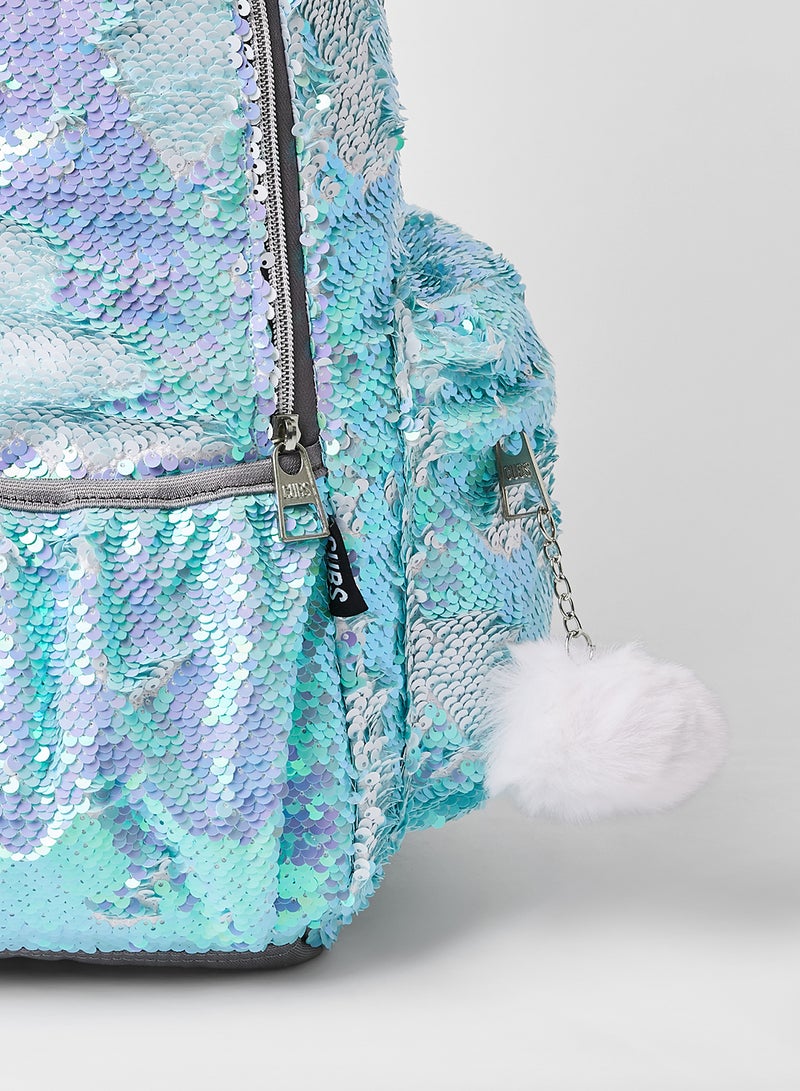 All-Over Sequin Unicorn Backpack Blue