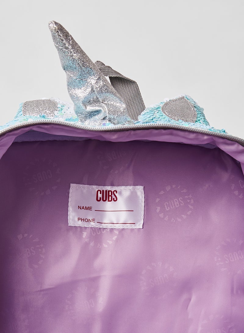 All-Over Sequin Unicorn Backpack Blue