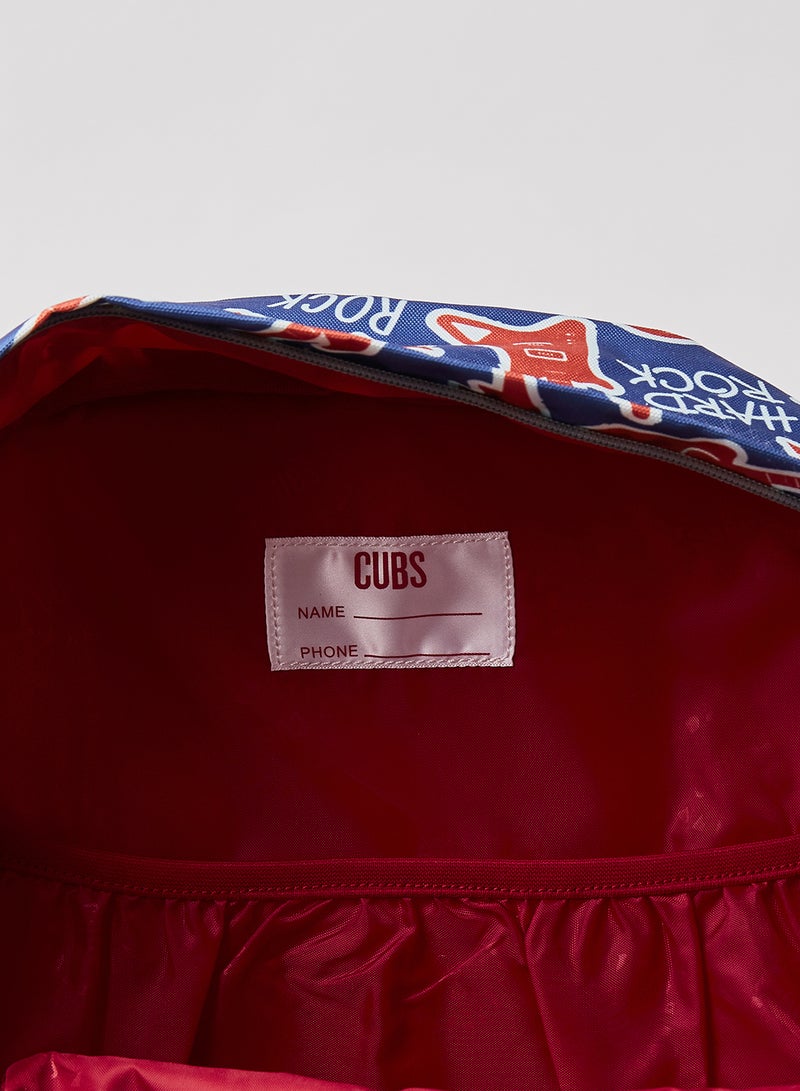 CUBS Kids Hard Rock Print Backpack Blue Multi  - Image 4
