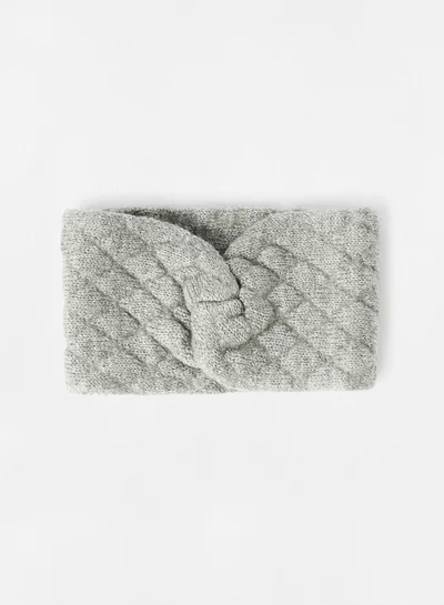 ONLY Knot Detail Headband Light Grey Melange